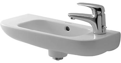 Duravit D-Code fontein 50x22 cm kraangat rechts Wit