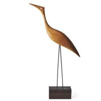 Warm Nordic Beak Bird Tall Heron decoratie eiken - thumbnail