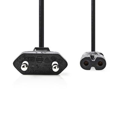 Spiraal Voedingskabel | IEC-320-C7 | 2,0 m | Zwart