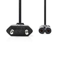 Spiraal Voedingskabel | IEC-320-C7 | 2,0 m | Zwart - thumbnail