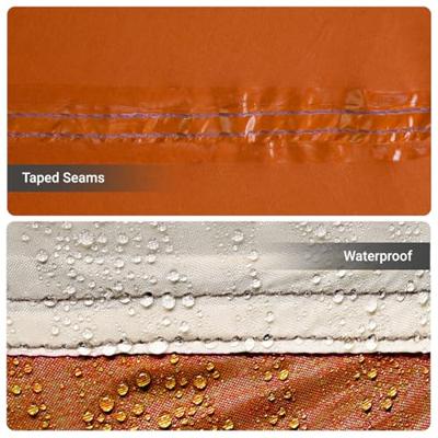 Tenten met dak Grijs en oranje 721 x 335 x 212 cm Polyester