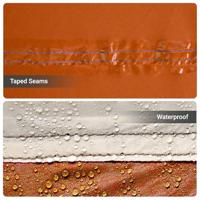 Tenten met dak Grijs en oranje 721 x 335 x 212 cm Polyester - thumbnail