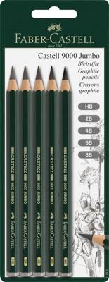 Faber Castell Potloodset 9000 - Jumbo - 5 hardheden
