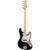 Fender American Geddy Lee Jazz Bass Black MN elektrische basgitaar met koffer - thumbnail
