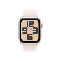 Apple Watch SE (2e gen.) GPS 40 mm Smartwatch - Kast van sterrenlicht aluminium - Sterrenlicht sportbandje (M/L). Conditie en slaap bijhouden, ongelukdetectie, hartritme monitoren, Retina-display - thumbnail