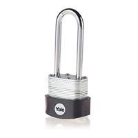 YALE -Y125B/40/163/1 - 40 mm gelamineerd stalen buitenhangslot - 63 mm gehard stalen beugel - 3 sleutels - Voor garage - tuinhuisjes - thumbnail