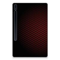 Samsung Galaxy Tab S7 Plus | S8 Plus Hippe Hoes Geruit Rood - thumbnail