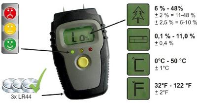 CON:P digit. houtvochtigheidsmeter bebat - b29820 CON:P digit. houtvochtigheidsmeter bebat - b29820