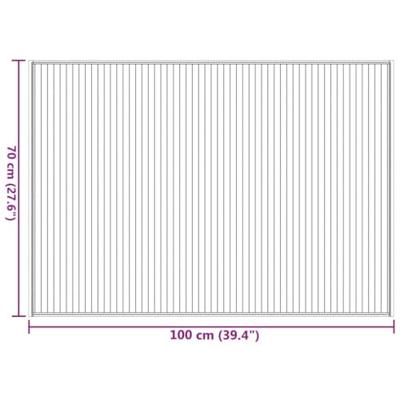 Vloerkleed rechthoekig 70x100 cm bamboe grijs
