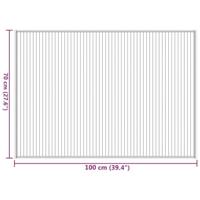 VidaXL Vloerkleed rechthoekig 70x100 cm bamboe grijs - thumbnail