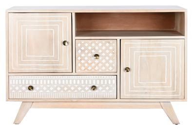 Dressoir DKD Home Decor Wit Natuurlijk Mangohout 115 x 42 x 75 cm