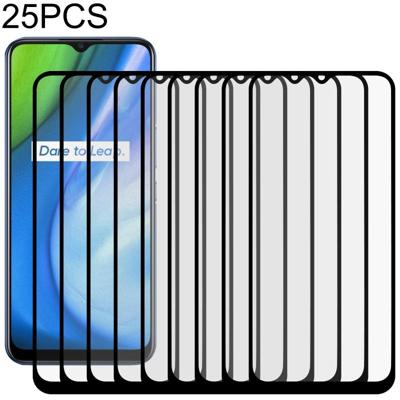 Voor OPPO Realme V3 25 PCS Full Glue Full Screen Tempered Glass Film