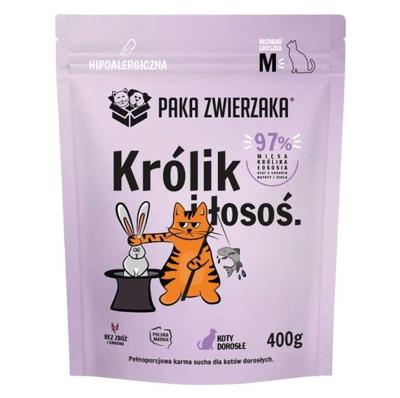 PAKA ZWIERZAKA Rabbit and salmon - droog kattenvoer - 400g