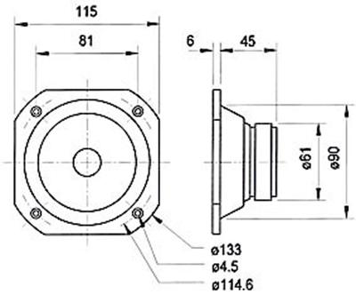 Visaton FRS 10 WP Inbouwluidspreker