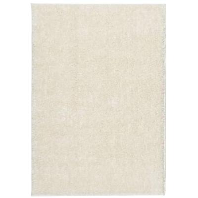VidaXL Vloerkleed istan hoogpolig glanzend 120x170 cm crèmekleurig VidaXL Vloerkleed istan hoogpolig glanzend 120x170 cm crèmekleurig