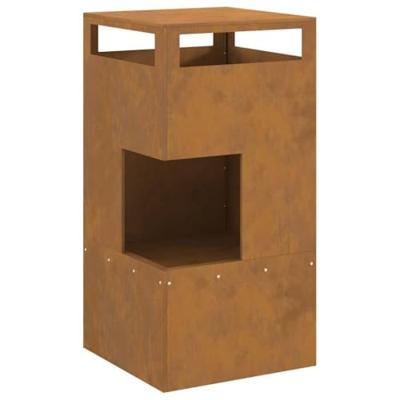 VidaXL Vuurkorf bruin 50 x 50 x 100 cm staal VidaXL Vuurkorf bruin 50 x 50 x 100 cm staal