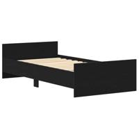 Bedframe zonder matras 90x190 cm spaanplaat zwart eikenkleurig - thumbnail