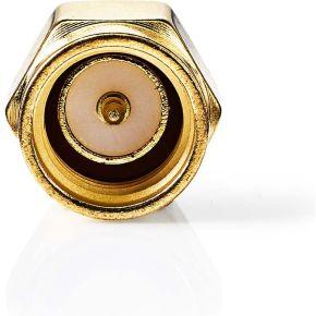 SMA-Adapter | SMA Female Omgekeerde Polariteit | SMA Male | Verguld | 50 Ohm | Recht | Koper | Goud | 2 Stuks