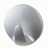tesa POWERSTRIPS® Zelfklevende haak Small Rond Chroom (mat) Inhoud: 3 stuk(s) - thumbnail