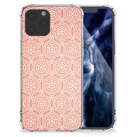 iPhone 12 Pro Max Doorzichtige Silicone Hoesje Pattern Orange - thumbnail