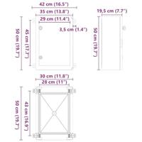 VidaXL Bedieningskast grijs 35 x 19,5 x 50 cm abs kunststof - thumbnail