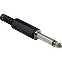 BKL Electronic 1107001 jack connector 6.35mm stekker, recht aantal polen (num): 2 mono zwart - thumbnail