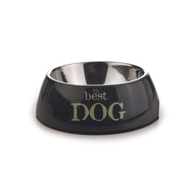 Hondenvoerbak rond Best Dog grijs 14 cm