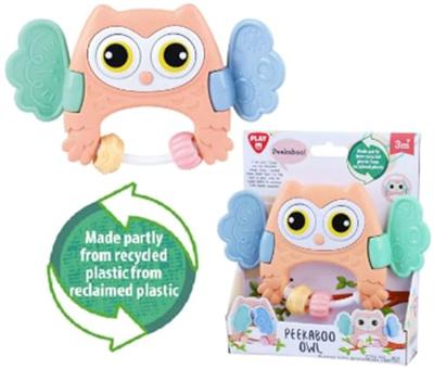 Playgo peekaboo uil grijpring