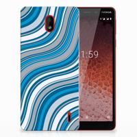 Nokia 1 Plus TPU bumper Waves Blue - thumbnail