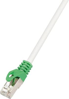 LogiLink RJ45 (cross) Netwerkkabel Aansluitkabel CAT 6 S/FTP 2.00 m Grijs Vlambestendig, Afscherming gevlochten, Afscherming totaal, Halogeenvrij, Pair