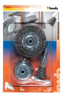 kwb 597500 Draadborstelset, 4-delig, staaldraad, gegolfd 1 set(s) - thumbnail