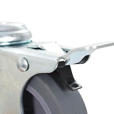 VidaXL Zwenkwielen met boutgaten en dubbele remmen 4 st 75 mm