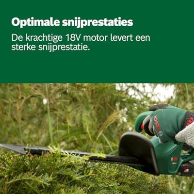 Bosch Groen EasyHedgeCut 18-45 | Accu Heggenschaar 45 cm | 2.0 Ah + Oplader | In doos - 0600849H02 - thumbnail
