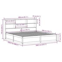 Bedframe zonder matras massief grenenhout wasbruin 200x200 cm - thumbnail