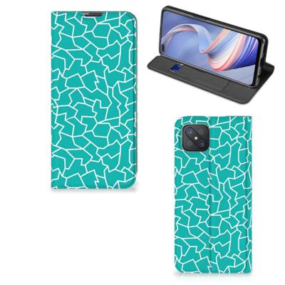 OPPO Reno4 Z 5G | Bookcase | Cracks Blue