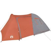 Tent 6-persoons 466x342x200 cm 185T taft grijs en oranje - thumbnail