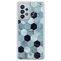 Samsung Galaxy A53 hybride hoesje - Blue cubes - thumbnail