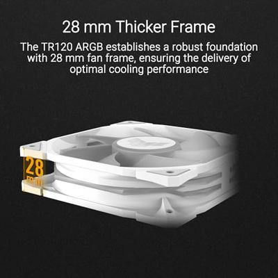 Asus TUF GAMING TR120 FAN ARGB RE PC-ventilator Wit (b x h x d) 120 x 120 x 28 mm Incl. LED-verlichting Asus TUF GAMING TR120 FAN ARGB RE PC-ventilator Wit (b x h x d) 120 x 120 x 28 mm Incl. LED-verlichting