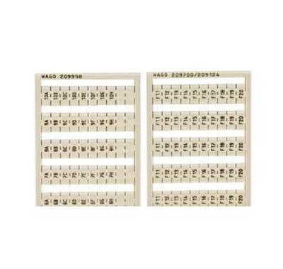 WAGO 249-616 Markeringskaarten Wit 5 stuk(s)