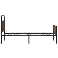 Bedframe zonder matras bewerkt hout bruin eikenkleur 107x203 cm - thumbnail