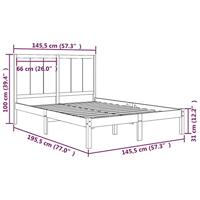 Bedframe zonder matras massief grenenhout 140x190 cm - thumbnail