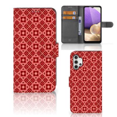 Samsung Galaxy A32 4G | Telefoon Hoesje | Batik Rood Samsung Galaxy A32 4G | Telefoon Hoesje | Batik Rood