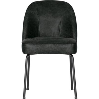 WOOOD Eetkamerstoel 'Vogue' Leder, kleur Zwart