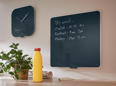 Wandklok Leitz Cosy grijs glas