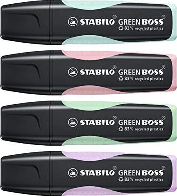 Stabilo green boss pastel - markeerstift - set met 4 stuks Stabilo green boss pastel - markeerstift - set met 4 stuks