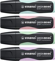 Stabilo green boss pastel - markeerstift - set met 4 stuks - thumbnail
