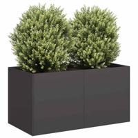Plantenbak 80x40x40 cm koudgewalst staal zwart - thumbnail