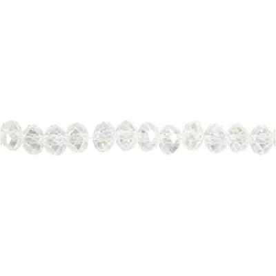 Creativ Company Facet kralen, afm 5x6 mm, gatgrootte 1 mm, kristal, 100 stuk/ 1 doos
