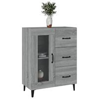 Dressoir 69,5x34x90 cm bewerkt hout grijs sonoma eikenkleurig - thumbnail