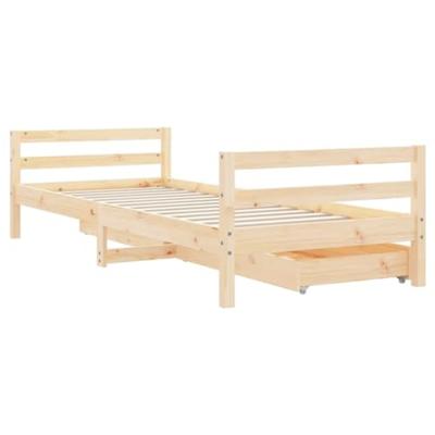 Kinderbedframe met lades 80x200 cm massief grenenhout - thumbnail